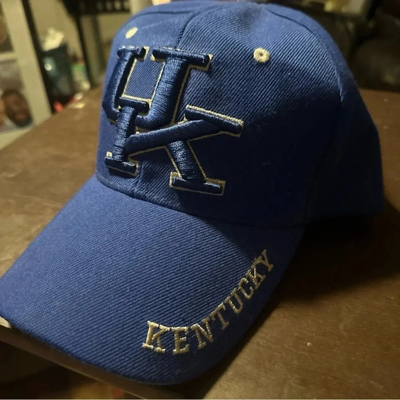 University of Kentucky Flex Fit Hat Wildcats Fitted Stretch Blue UK - Picture 1 of 3